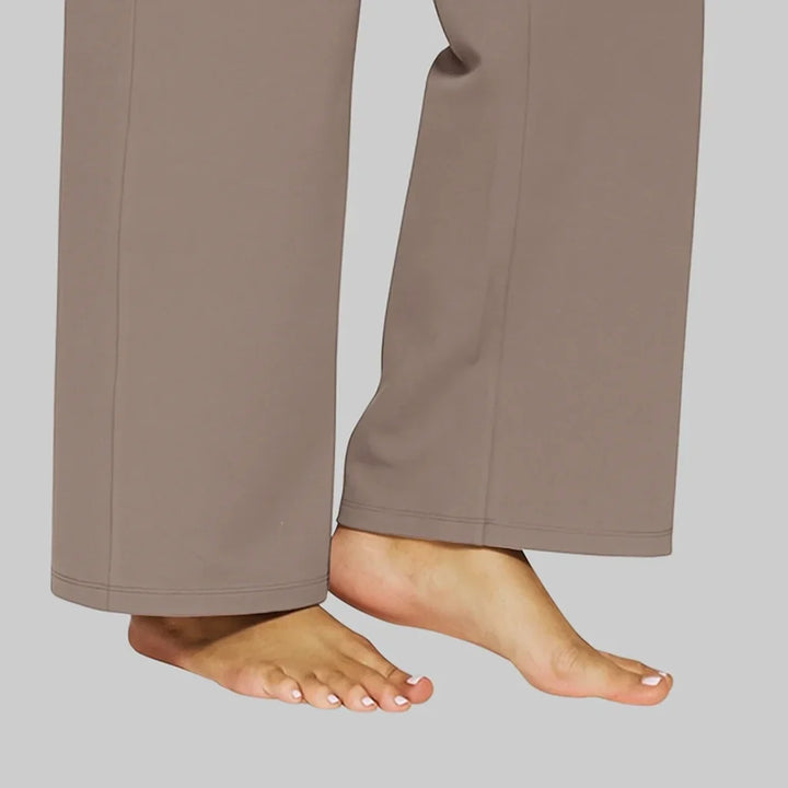Dehnbare Hose mit weitem Bein für Damen