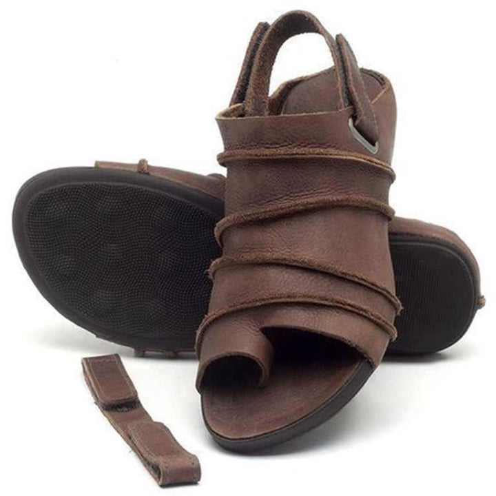 Damen Orthopädische Leder Sandalen Zur Fußkorrektur