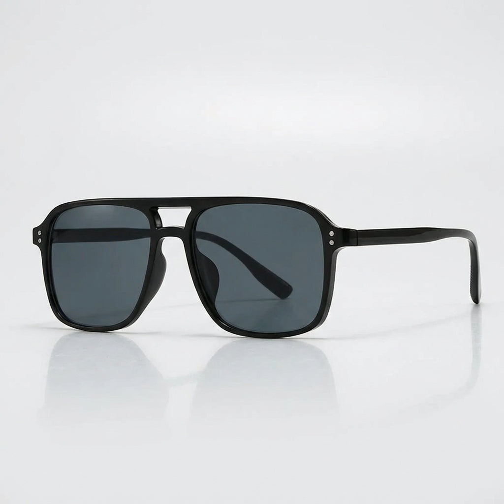 Übergroße Retro Quadratische Aviator Sonnenbrille – Schicke UV-Schutz Brille