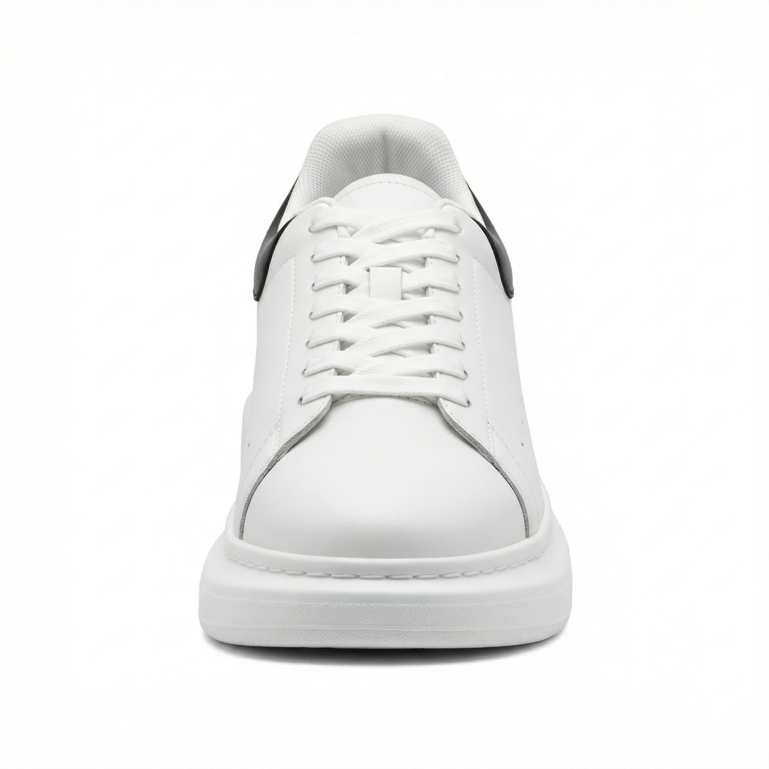 Damen Weiße Textil Schnür-Sneaker – Orthopädische Freizeit Komfort Turnschuhe