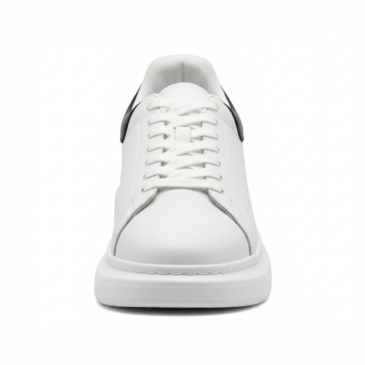 Damen Weiße Textil Schnür-Sneaker – Orthopädische Freizeit Komfort Turnschuhe