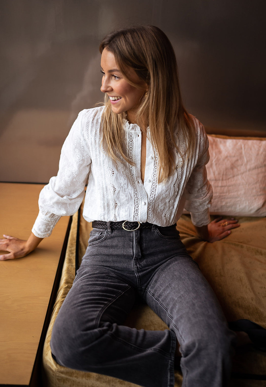 Pauly | Chemise mit Stickerei