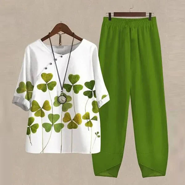 Damen Blumen Outfit Set