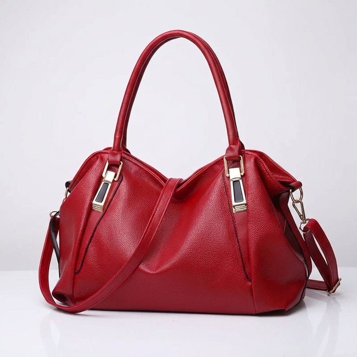 Damen Breite Leder Handtasche Mit Langem Riemen – Stilvolle Schultertasche