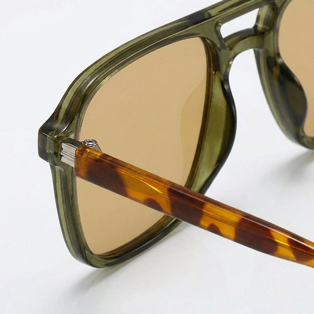 Übergroße Retro Quadratische Aviator Sonnenbrille – Schicke UV-Schutz Brille