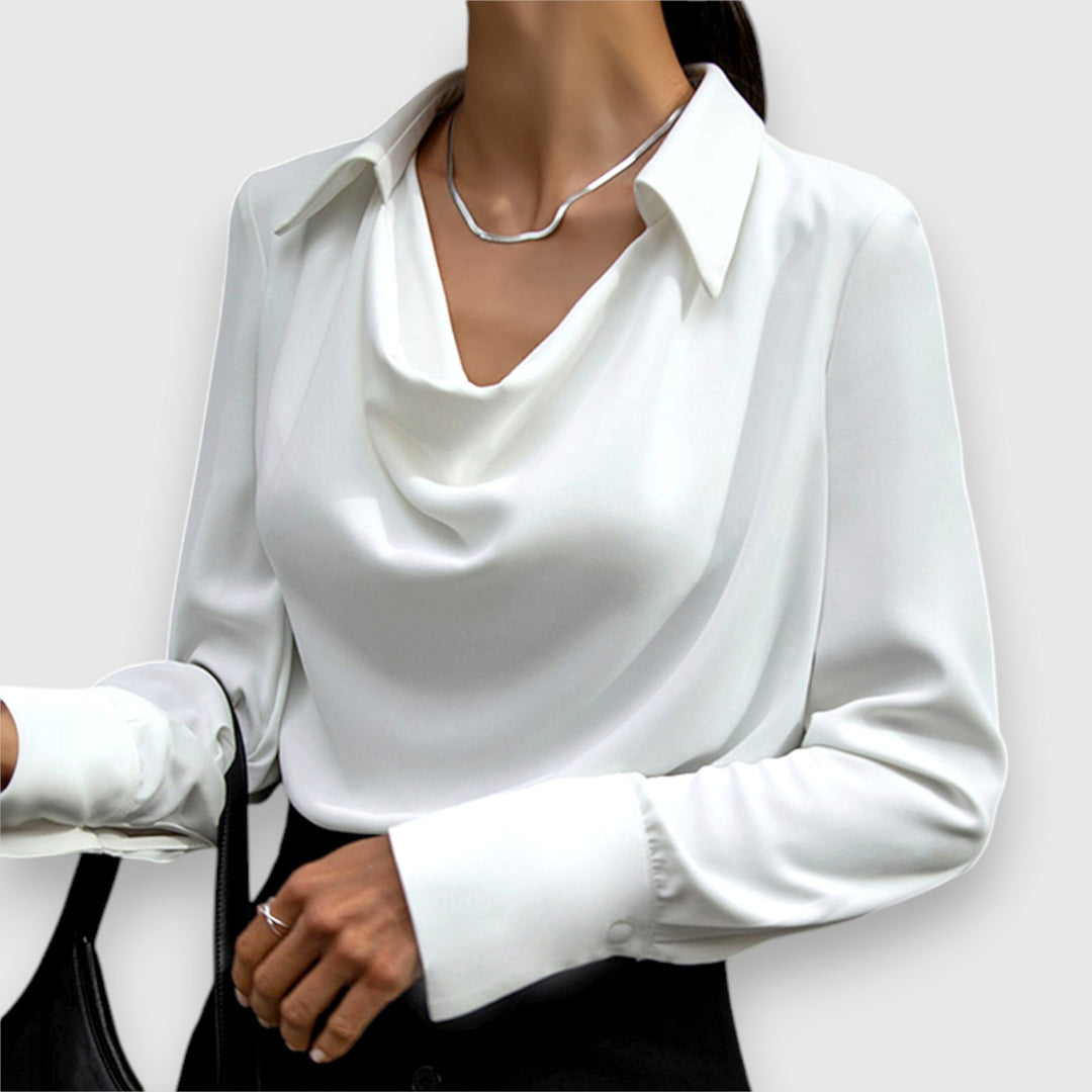 Damen Seidenbluse Mit Langarm