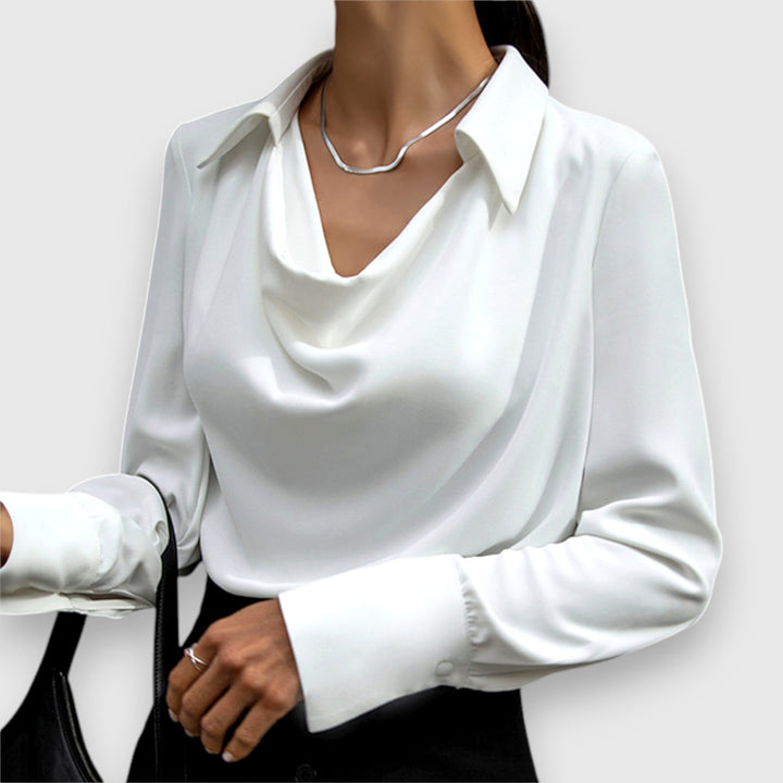 Damen Seidenbluse Mit Langarm