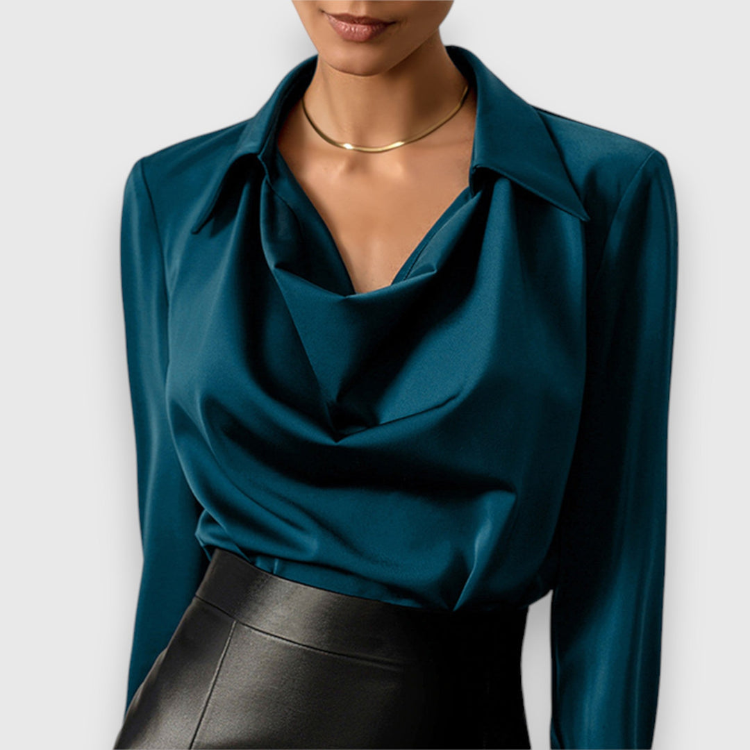 Damen Seidenbluse Mit Langarm