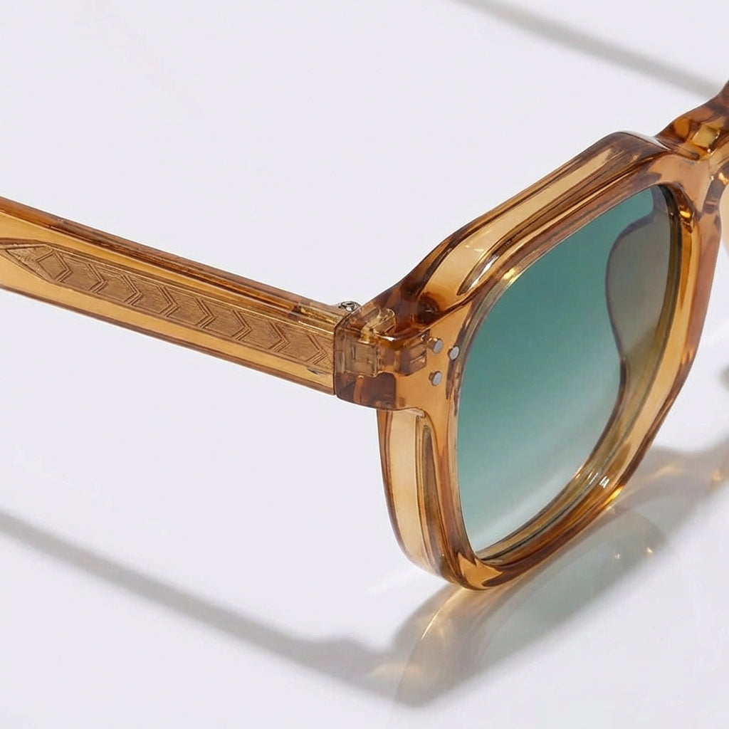 Unisex Quadratische Rahmen Sonnenbrille – Stilvolle UV Schutz Brille