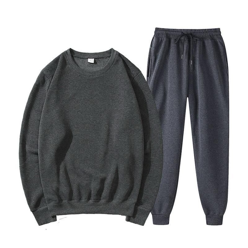 Gemütliches graues Oberteil und Hose mit weitem Bein – Zwei-Teile-Set für mühelosen, lässigen Tragekomfort