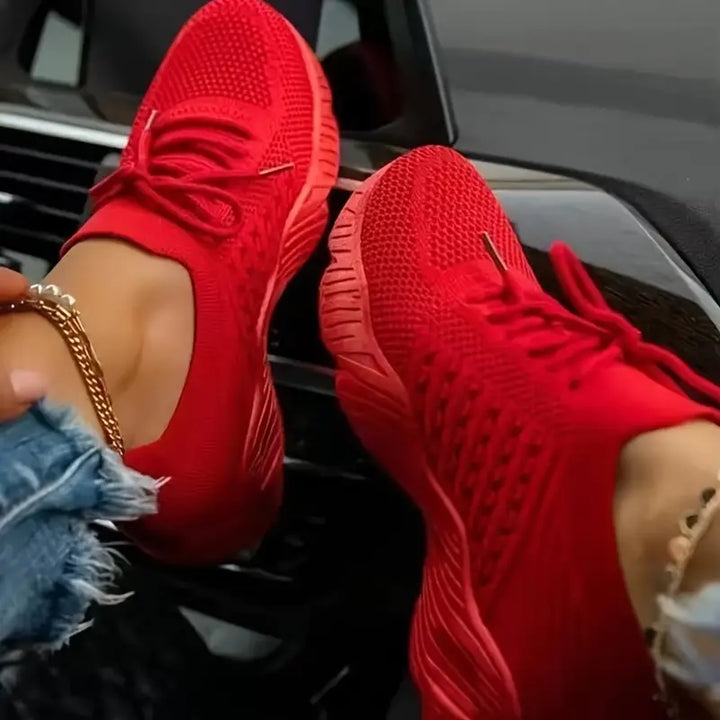 Damen Orthopädische Mesh Schnür-Sneaker – Atmungsaktive Komfort Turnschuhe