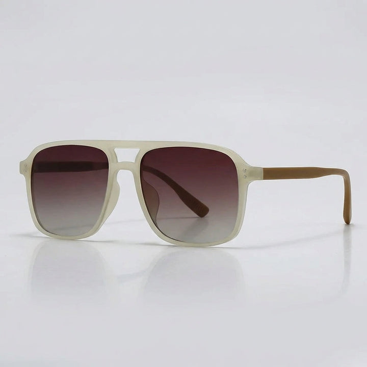 Übergroße Retro Quadratische Aviator Sonnenbrille – Schicke UV-Schutz Brille