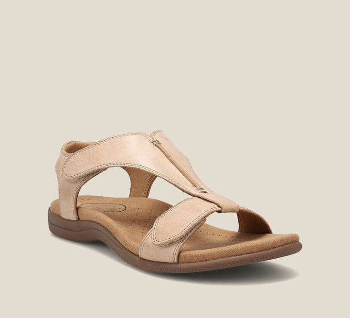 Damen Flache Ledersandalen