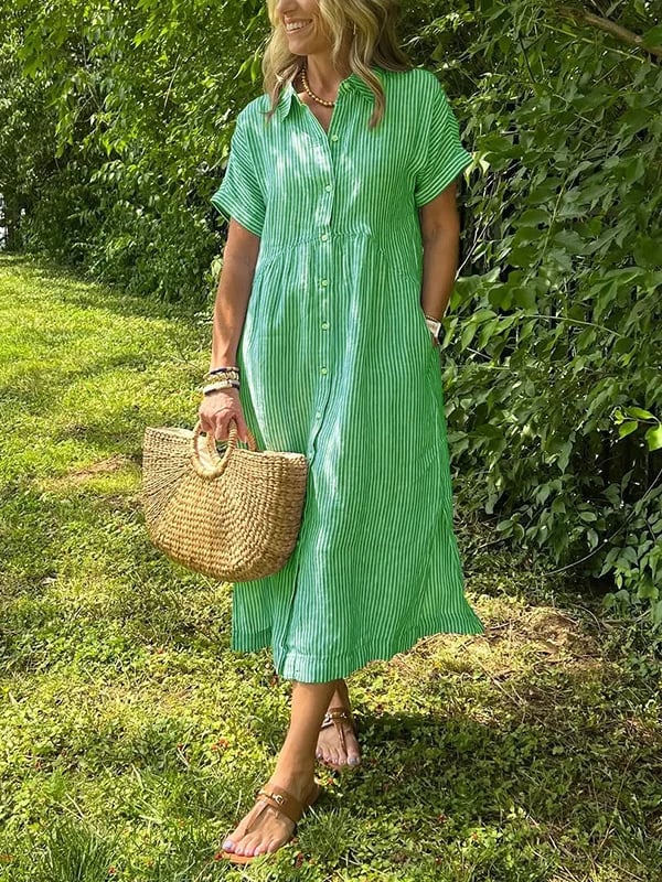 Charleigh | Elegantes gestreiftes Kleid