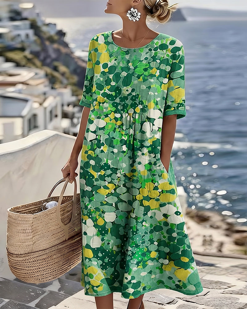 Tessène Bedrucktes Kleid in Relaxed-Fit