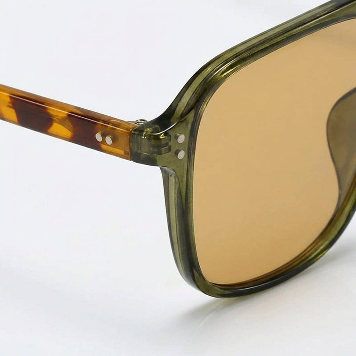 Übergroße Retro Quadratische Aviator Sonnenbrille – Schicke UV-Schutz Brille