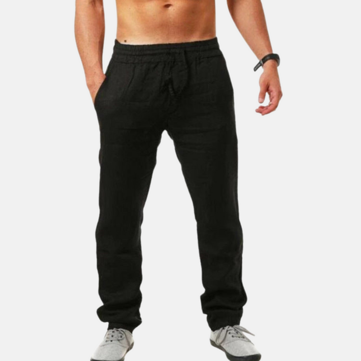 Herren Gerade Leinenhose