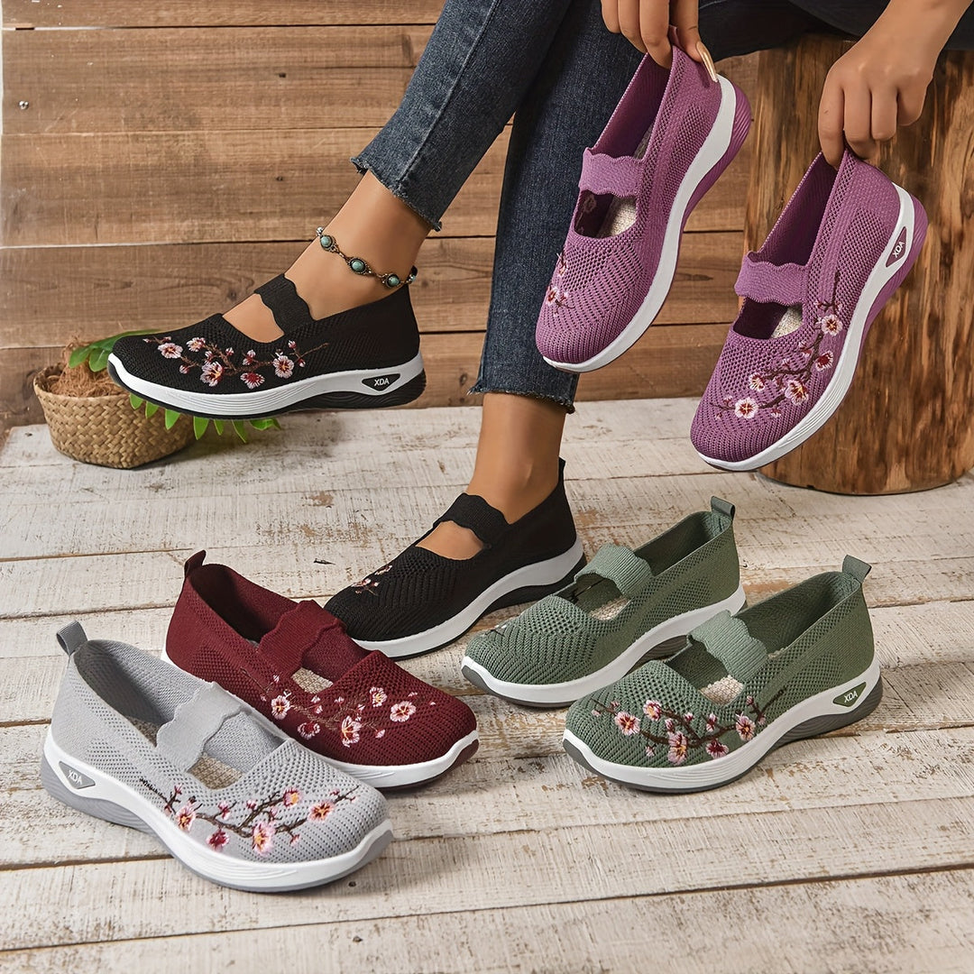 Damen Atmungsaktive Slip On Bequemschuhe