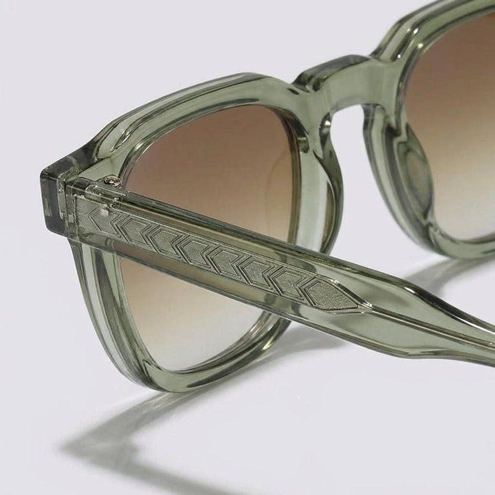 Unisex Quadratische Rahmen Sonnenbrille – Stilvolle UV Schutz Brille