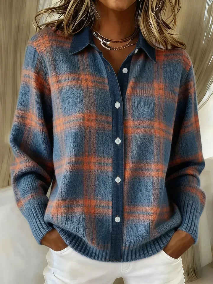 GISÈLE – WEICHE GEKARTE STRICKBLUSE