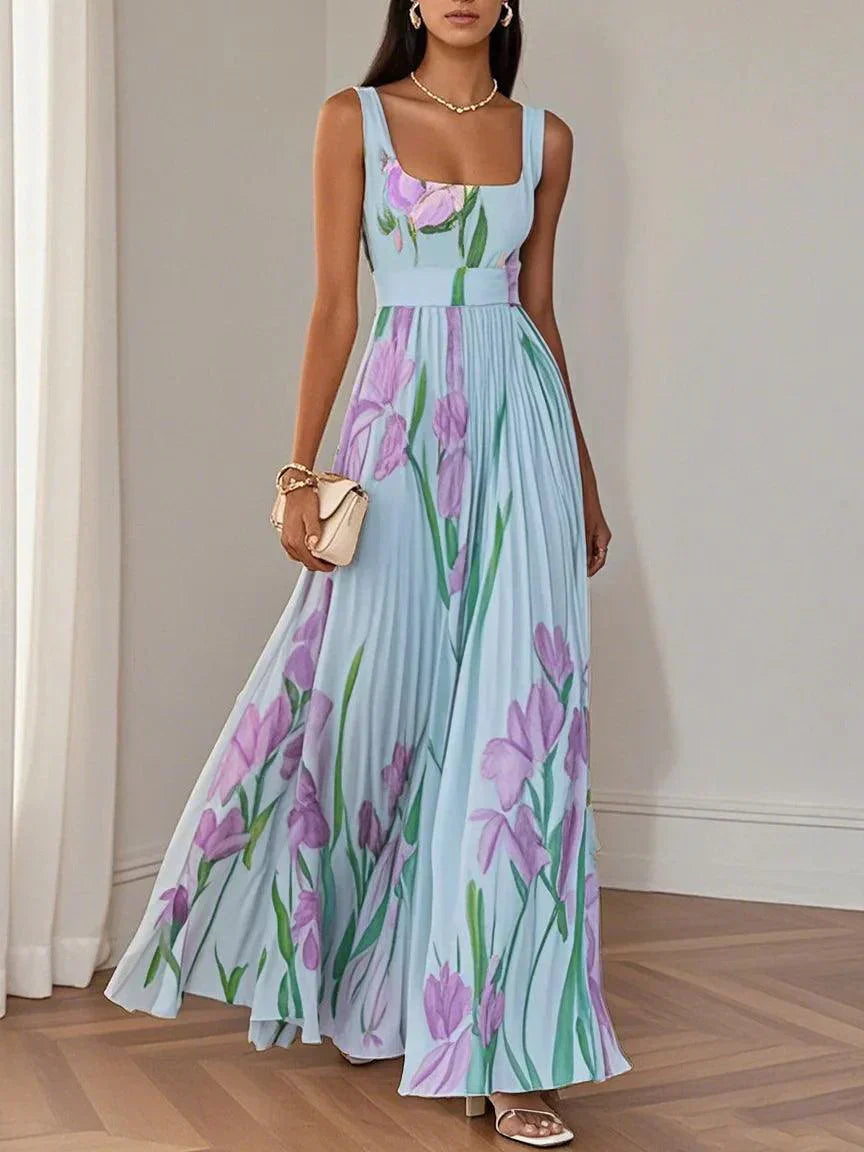 Revina | Elegantes Maxikleid mit Blumenmuster