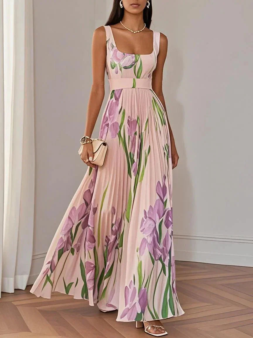 Revina | Elegantes Maxikleid mit Blumenmuster