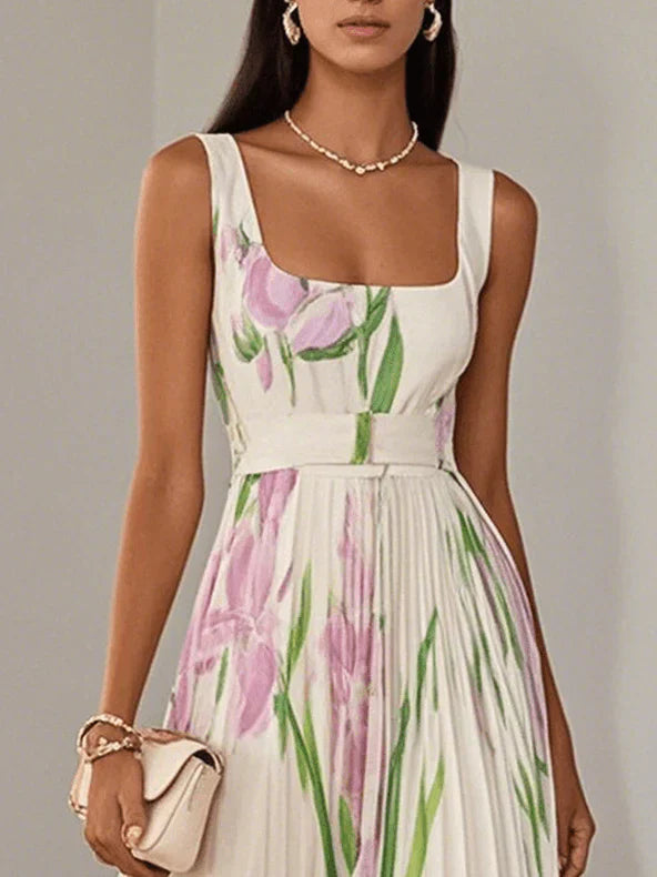 Revina | Elegantes Maxikleid mit Blumenmuster