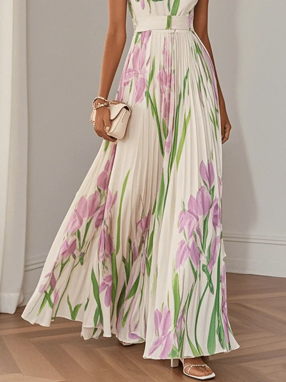 Revina | Elegantes Maxikleid mit Blumenmuster
