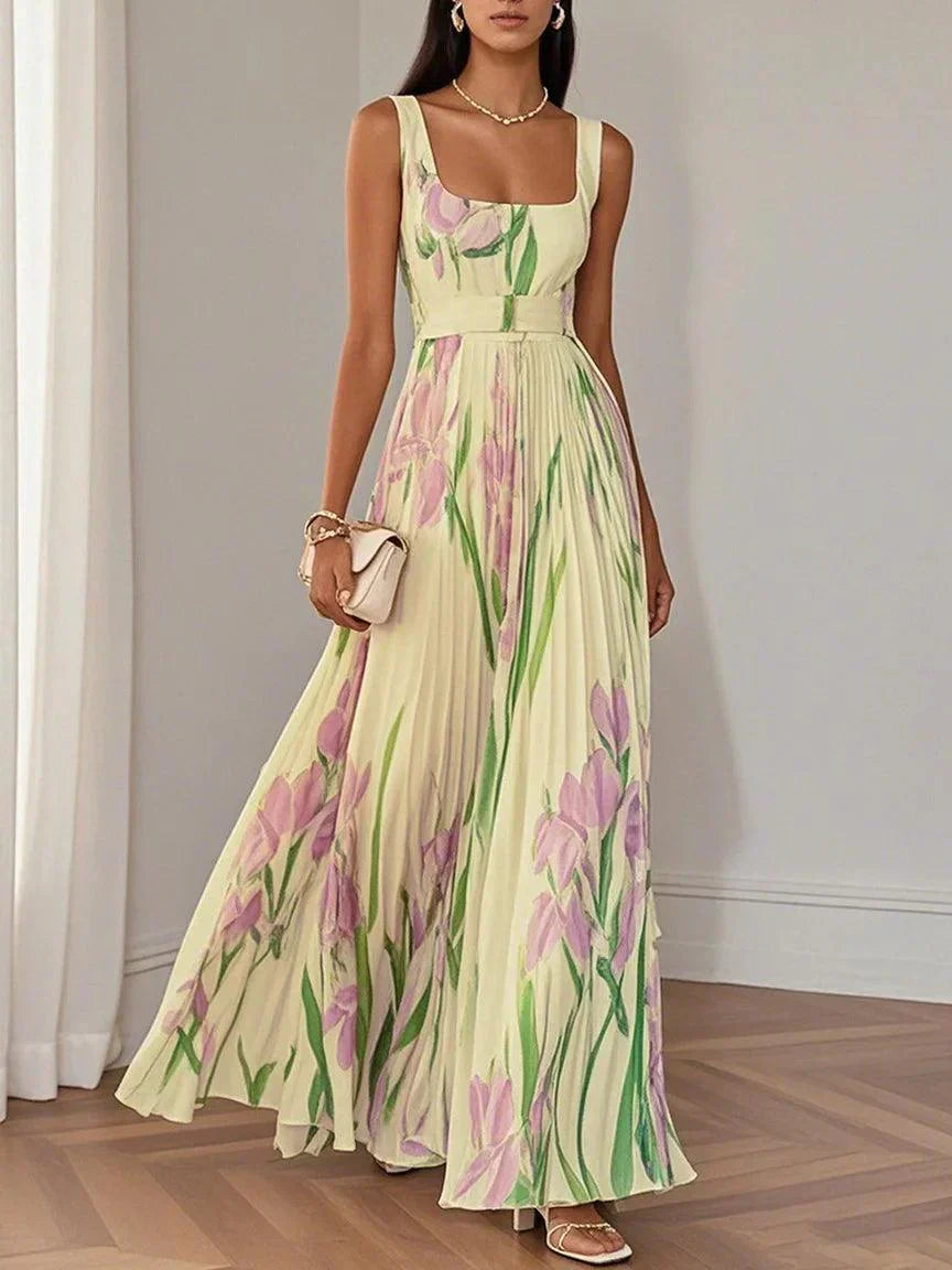 Revina | Elegantes Maxikleid mit Blumenmuster