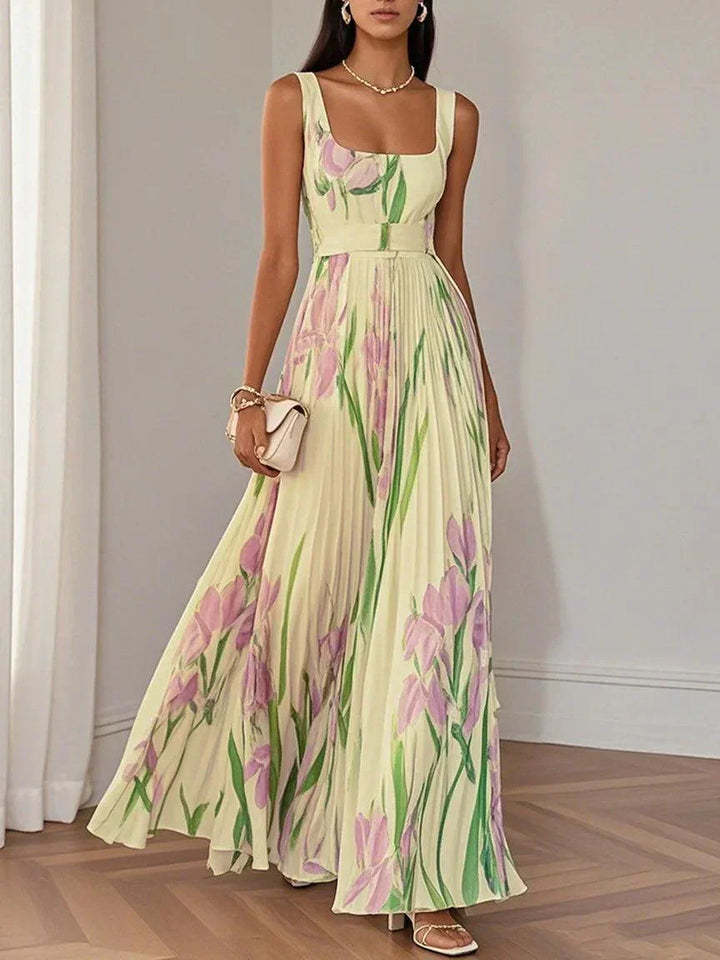 Revina | Elegantes Maxikleid mit Blumenmuster