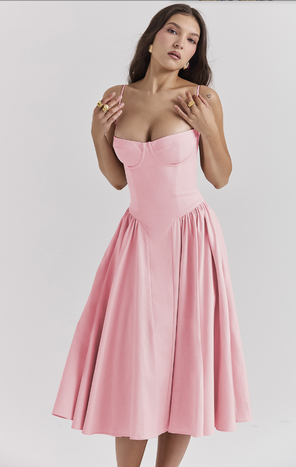Damen Ärmelloses Korsettkleid