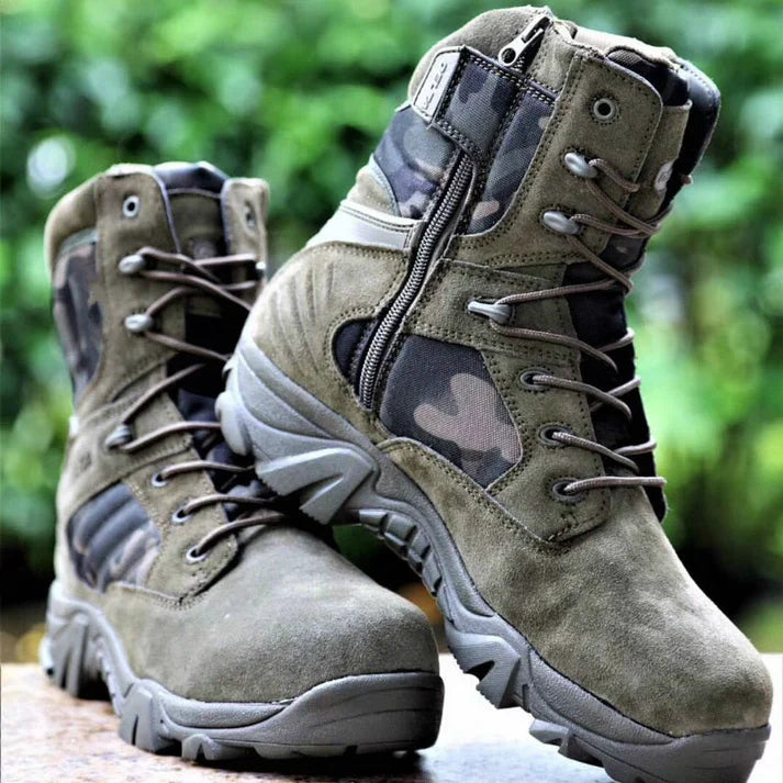 Robuste Herren Schnürstiefel Militärstil