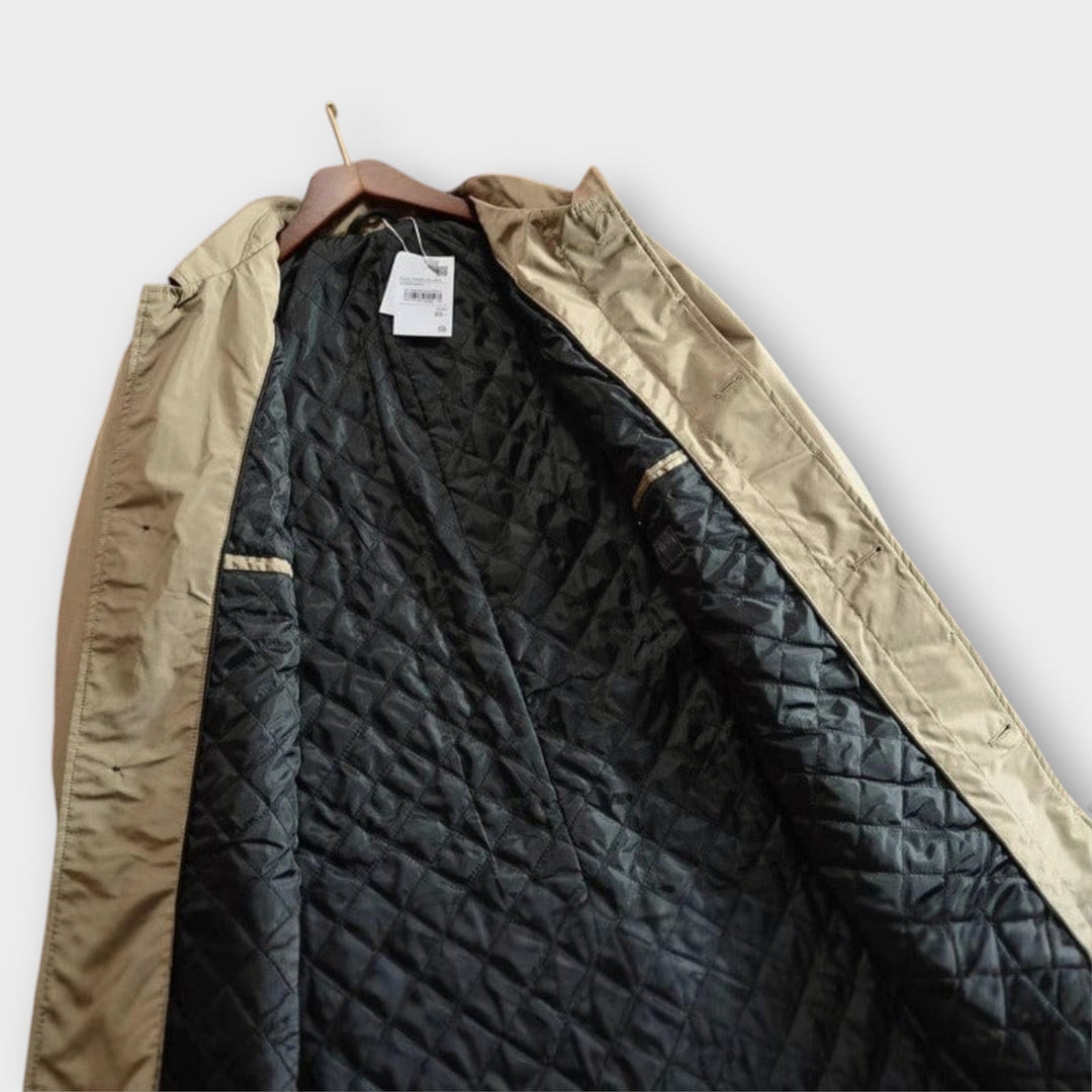Herren Wetterfester Mantel Mit Knopfleiste – Winddichte Wasserdichte Jacke