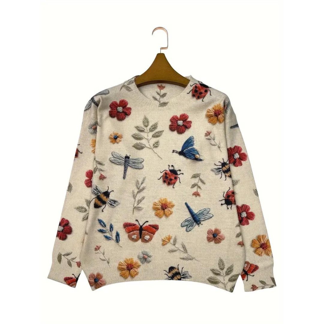 Damen Floral Print Pullover