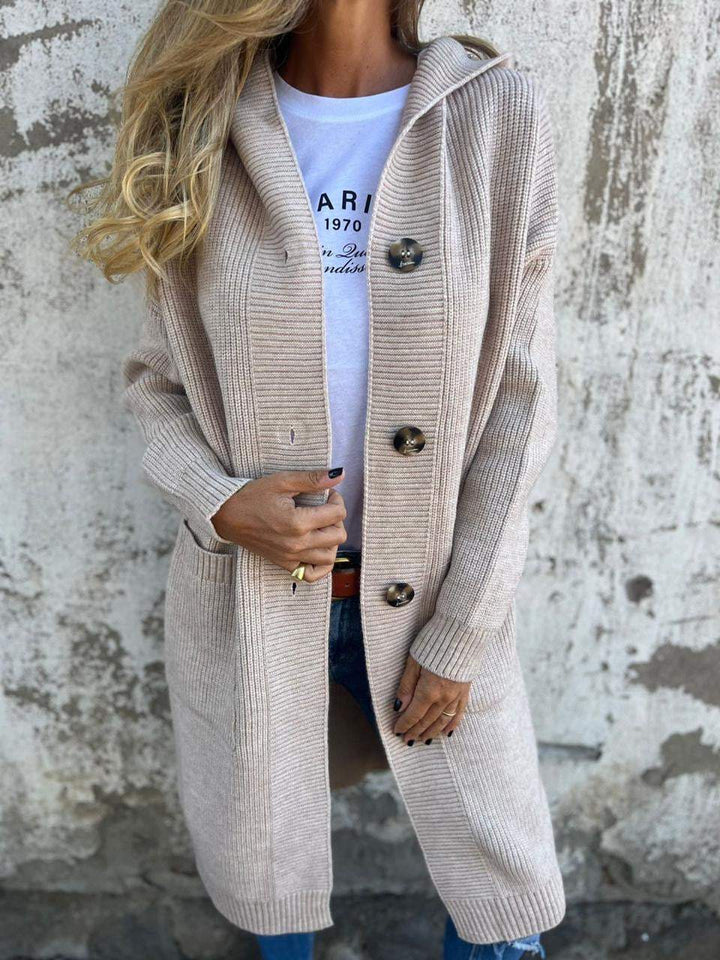Damen Strick Langjacke