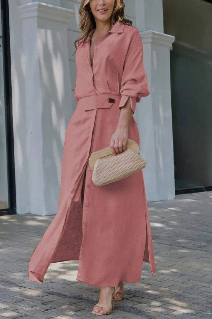 Damen Wickel Maxikleid Mit V Ausschnitt