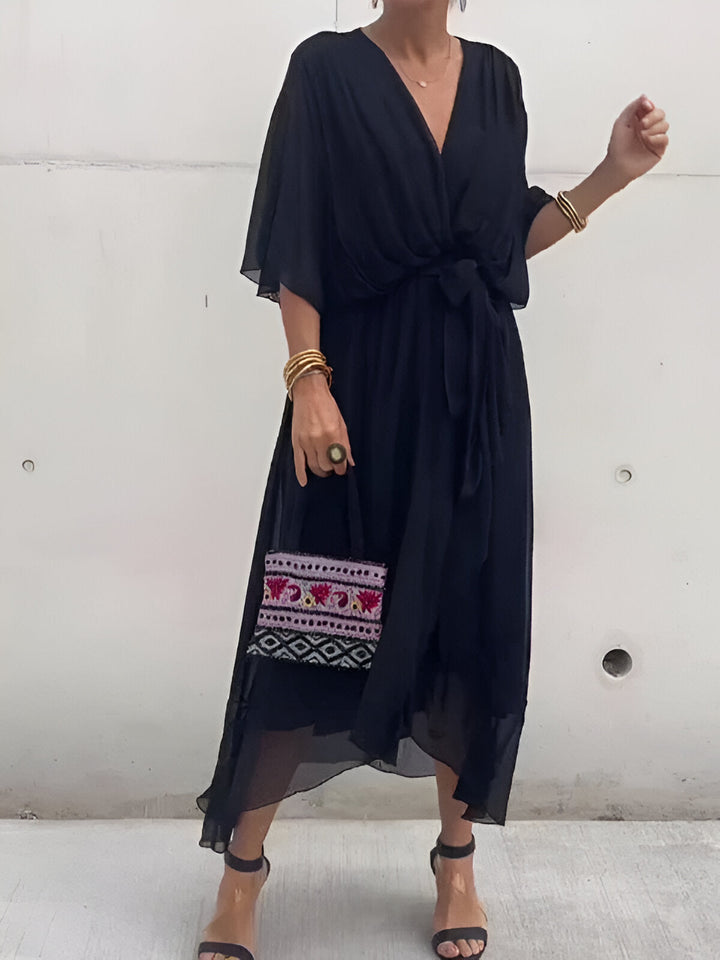 Damen Chiffon Wickelkleid Für Partys