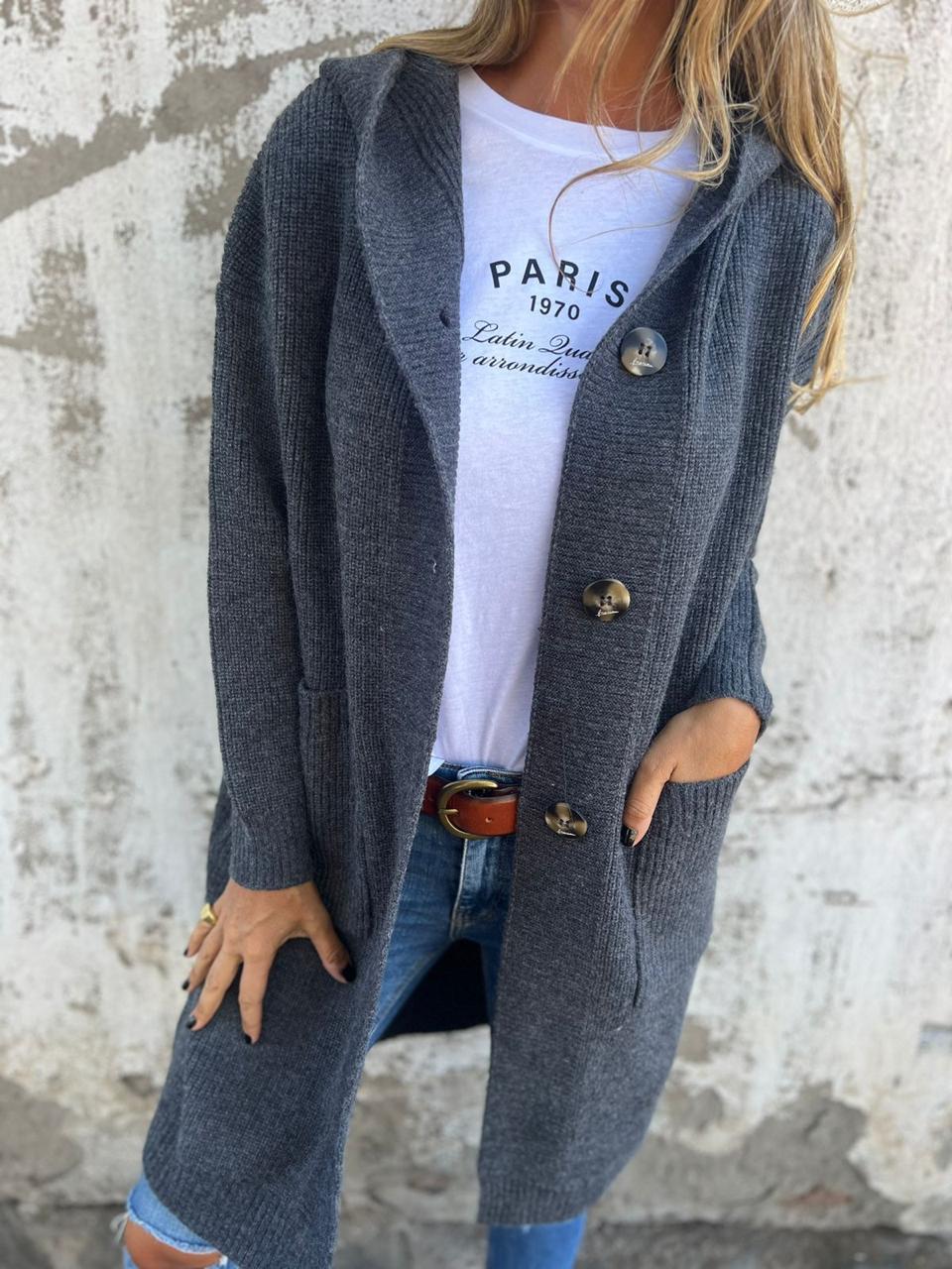 Damen Strick Langjacke