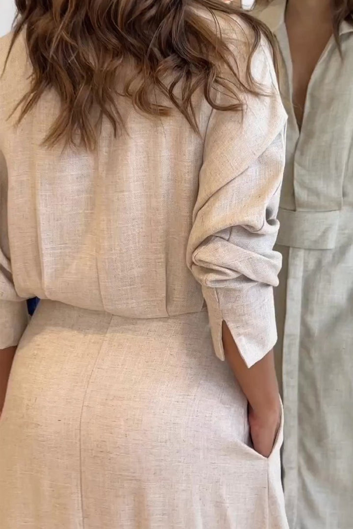 Jeanette | Maxikleid mit V-Ausschnitt