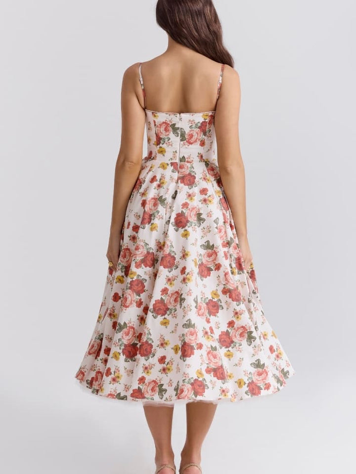 Damen Ärmelloses Korsett Midikleid - Eleganter Dinner Party Stil