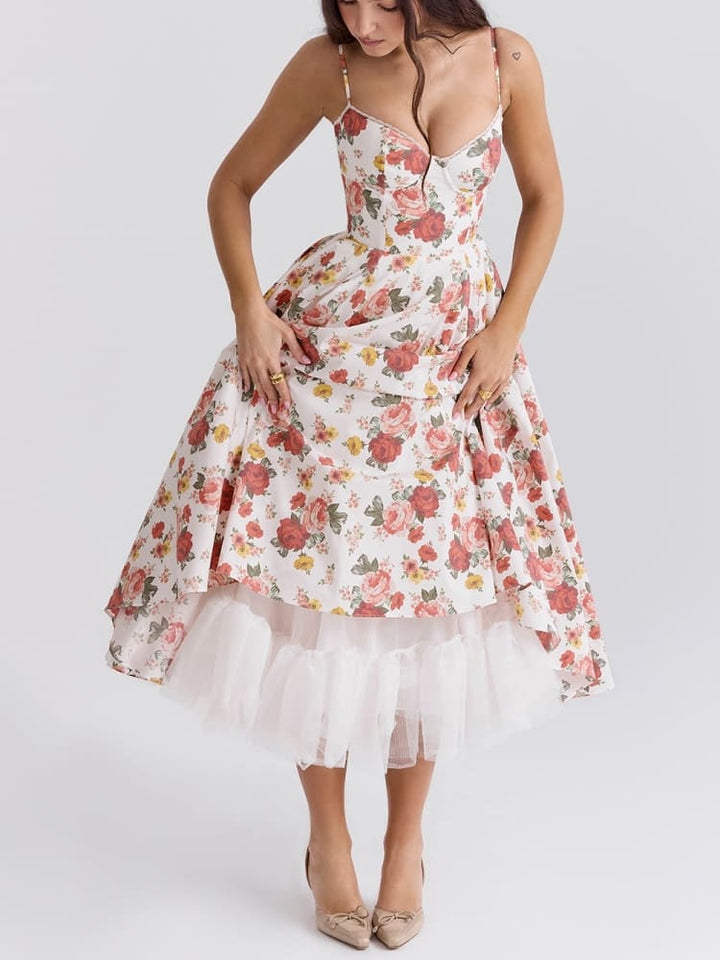 Damen Ärmelloses Korsett Midikleid - Eleganter Dinner Party Stil