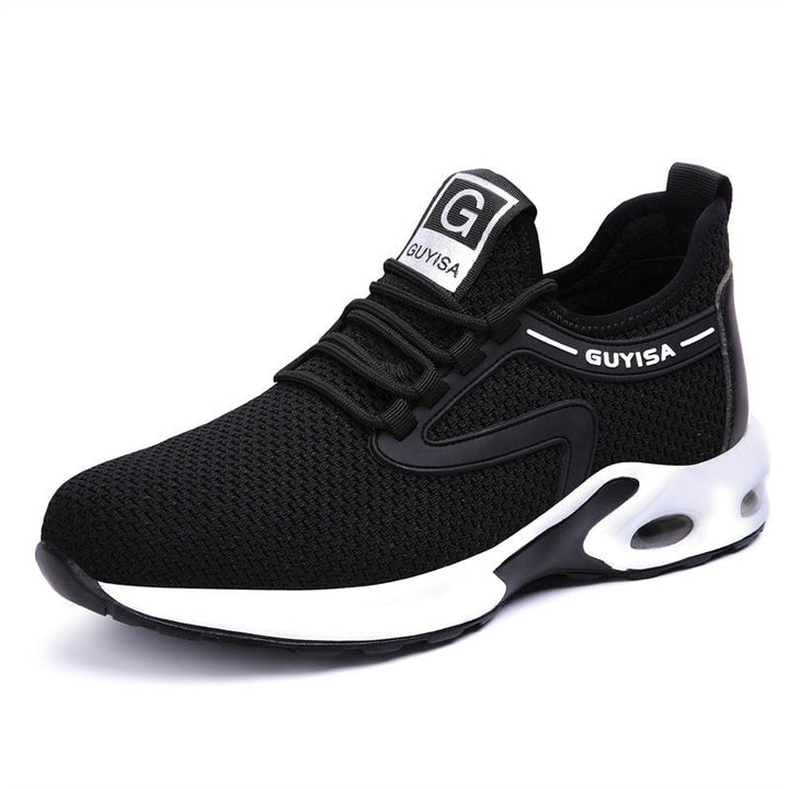 Damen Schwarze Rutschfeste Athletic Sneaker – Stahlkappen Sicherheits Arbeitsschuhe