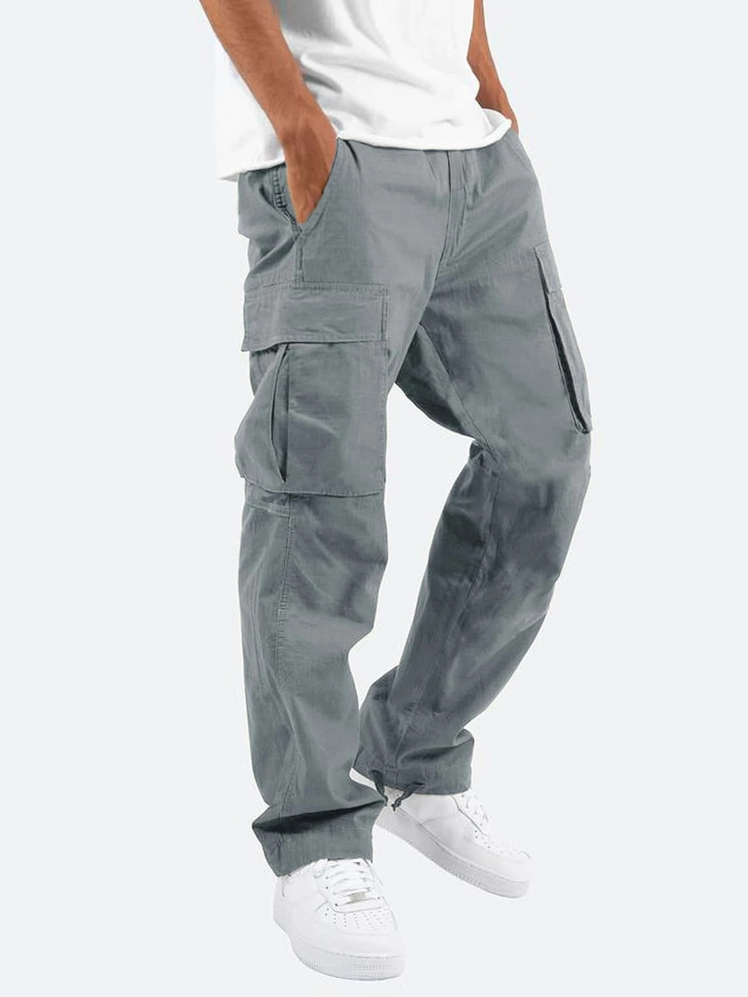 Herren Locker Geschnittene Cargo Hose - Braune Casual Utility Hose