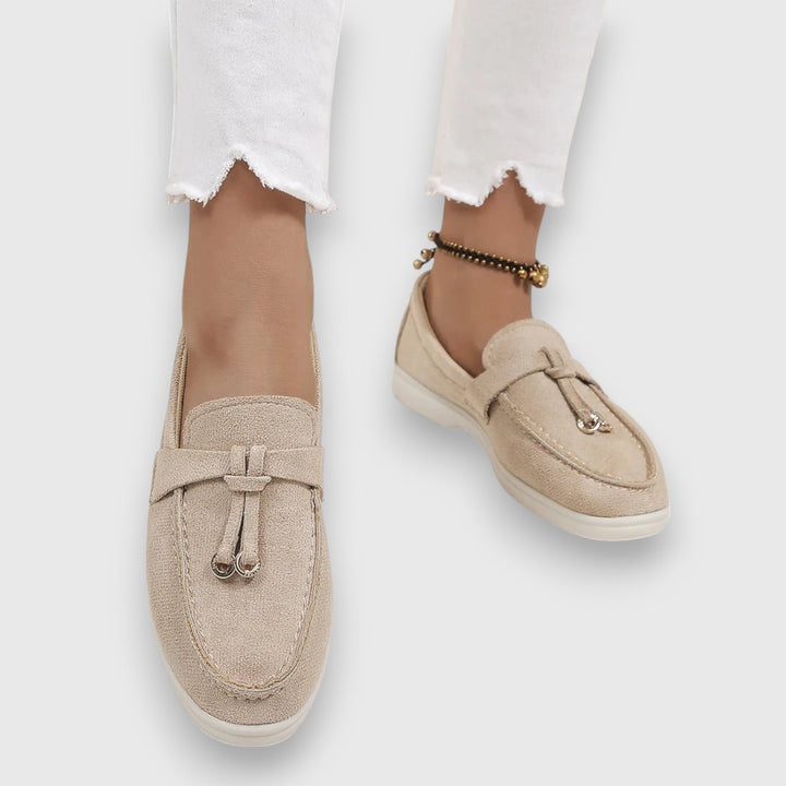 Damen Wildleder Flache Loafer