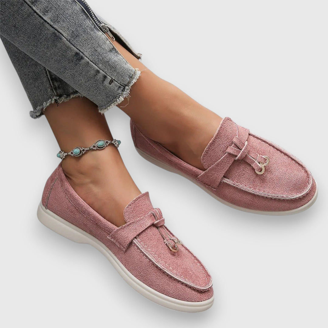 Damen Wildleder Flache Loafer