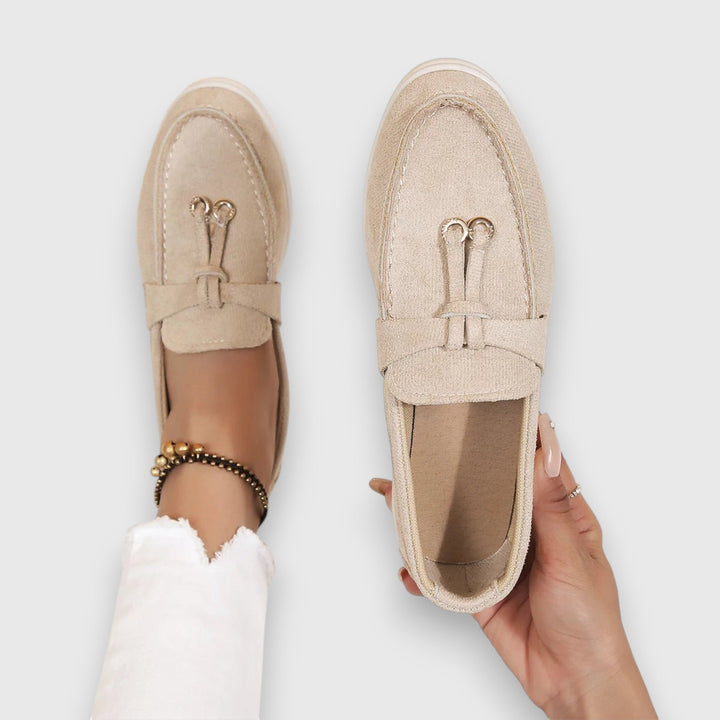 Damen Wildleder Flache Loafer