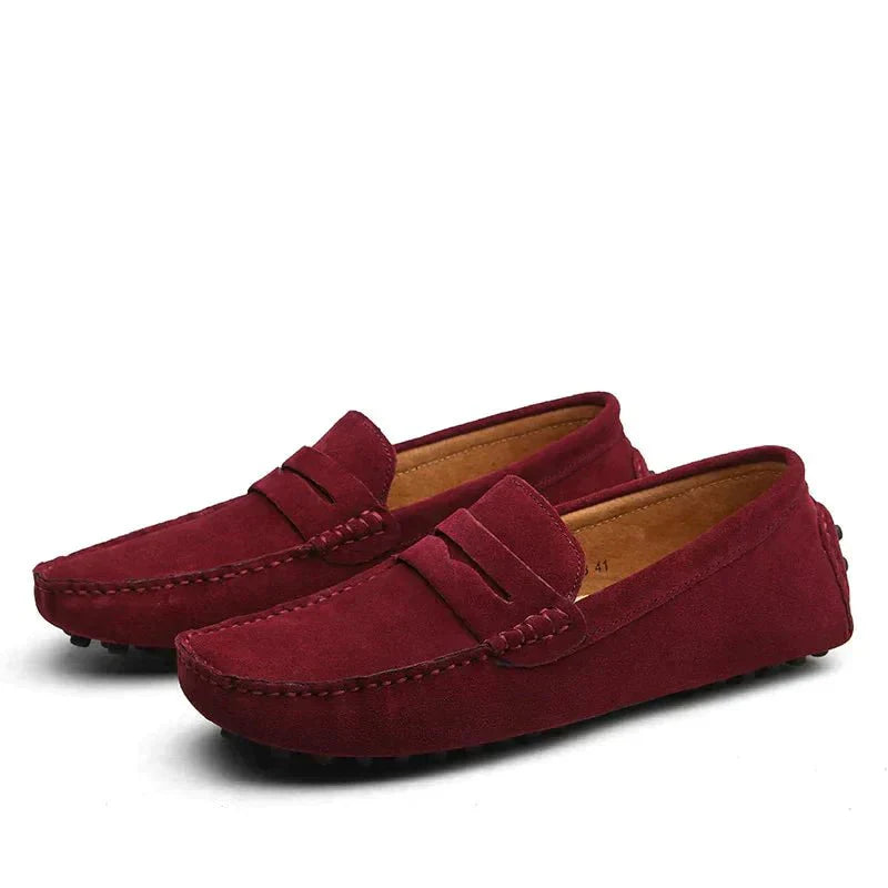 Herren Italienische Wildleder Loafer Slip-On – Elegante Freizeitschuhe