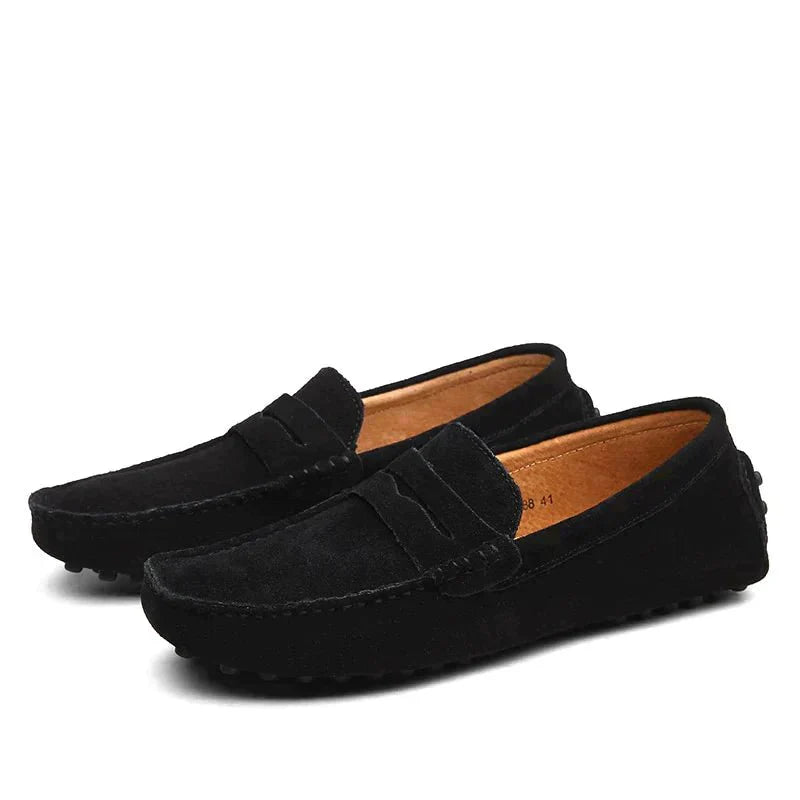 Herren Italienische Wildleder Loafer Slip-On – Elegante Freizeitschuhe