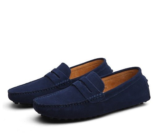 Herren Italienische Wildleder Loafer Slip-On – Elegante Freizeitschuhe