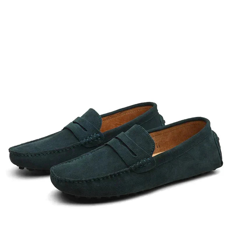 Herren Italienische Wildleder Loafer Slip-On – Elegante Freizeitschuhe